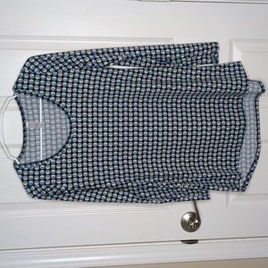 Lularoe Lynnae Long Sleeve Geometric Print XS Slinky